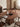Flair Front Pedestal Round Walnut Wood Table