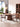 4 Triangle Pedestal Round Walnut Wood Dining Table