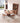 4 Triangle Pedestal Round Walnut Wood Dining Table