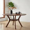 walnut wood round dining table,solid walnut wood dining table round - SlabstudioHongKong