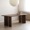 Modern dark walnut wood dining table, black walnut wood table top - SlabstudioHongKong