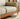 Flourish Rattan Cherry Wood Leather Sofa