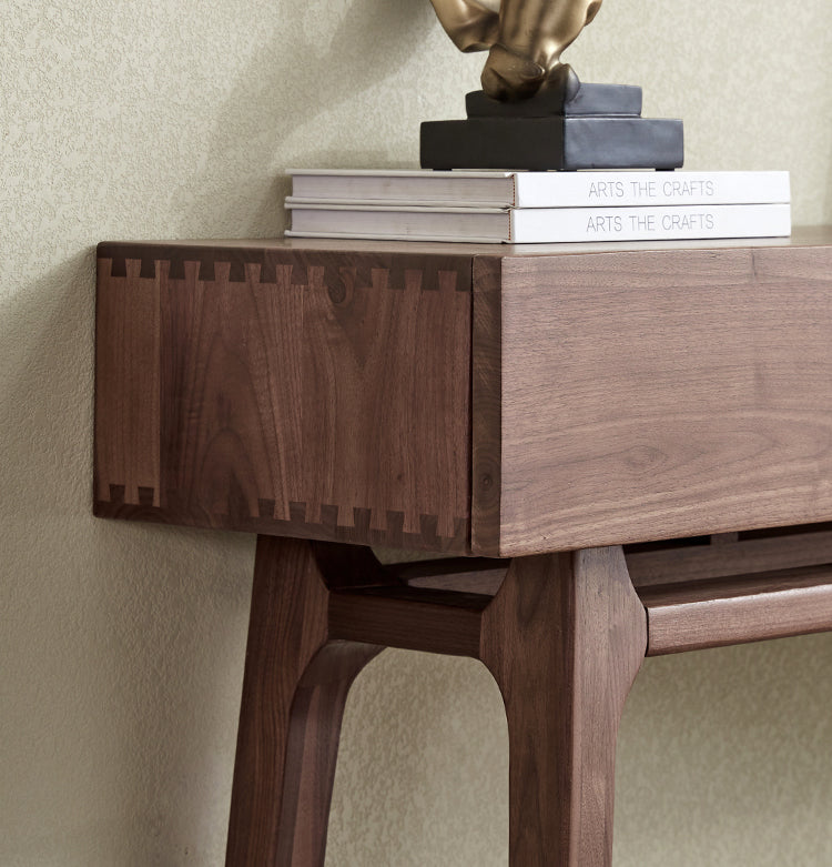 antique solid walnut wood console table, made of FAS level wood - SlabstudioHongKong