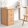 Golden Oak Desk Oak Desk With Small Bookcase, White Oak Desk, Oak wood desk - SlabstudioHongKong