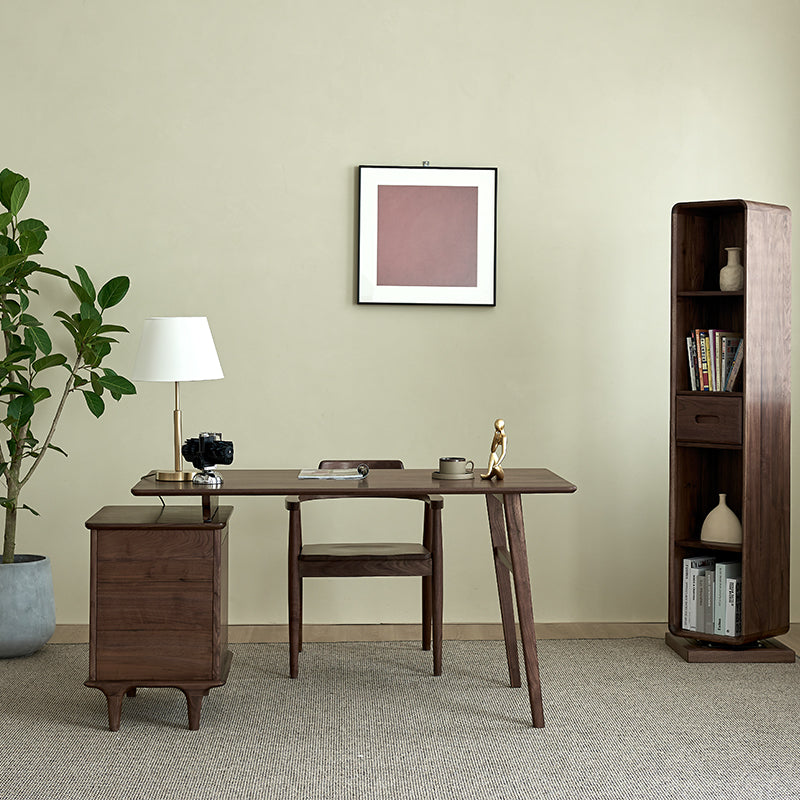 Solid Walnut Desks With Small Drawer, Walnut Desk Black Walnut Desk - SlabstudioHongKong