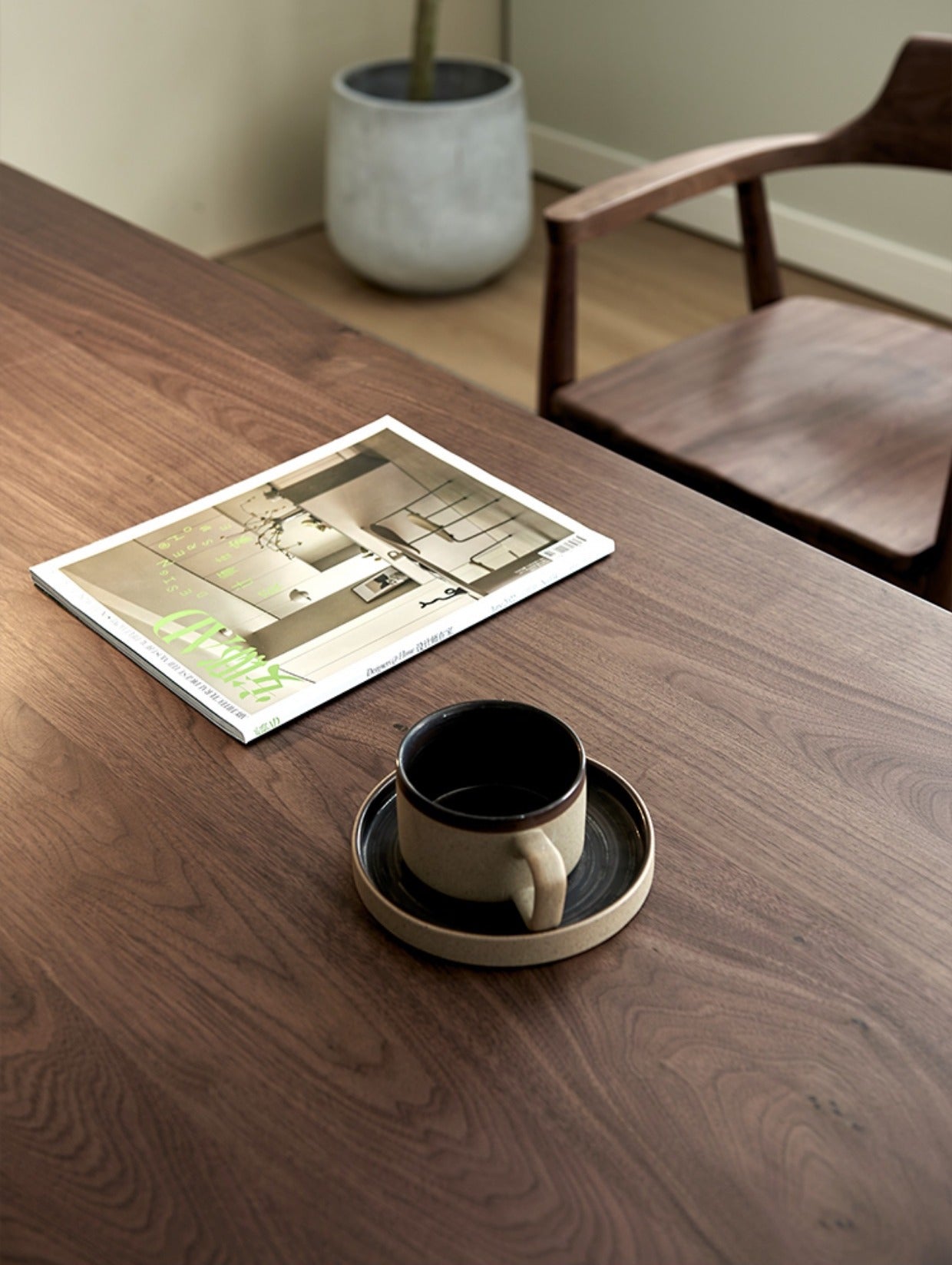 Solid Walnut Desks With Small Drawer, Walnut Desk Black Walnut Desk - SlabstudioHongKong