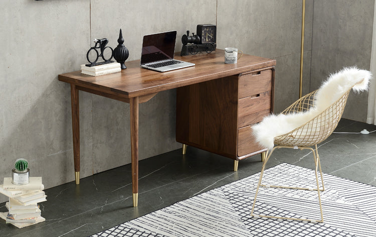 walnut desks, computer desk walnut, walnut wooden desk - SlabstudioHongKong