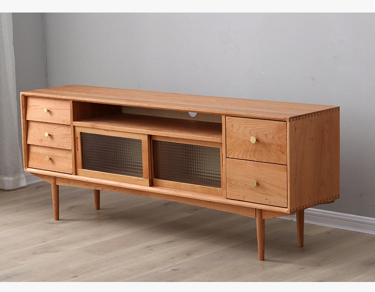 Cherry Tv Stand, Cherry Wood Tv Stand, Tv Stand Cherry, Tv stand cherry wood - SlabstudioHongKong