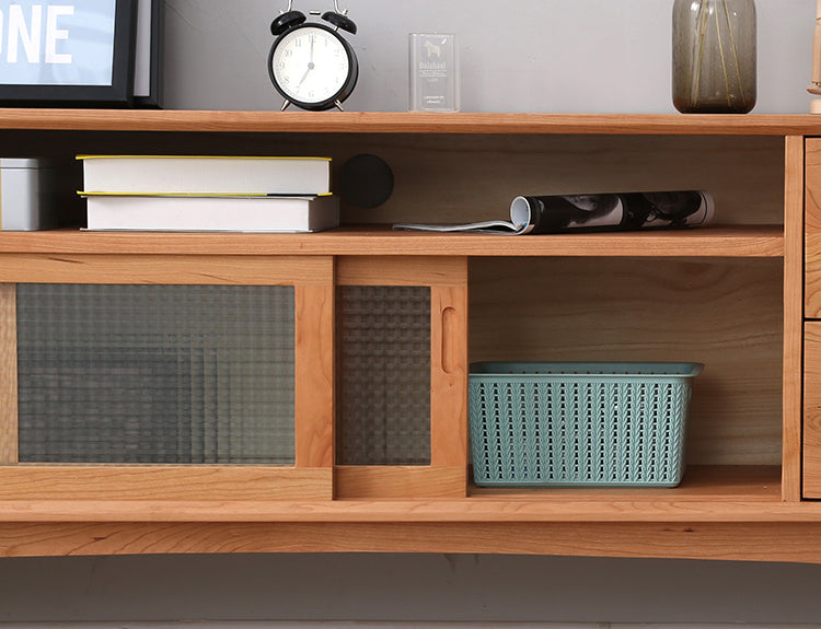 Cherry Tv Stand, Cherry Wood Tv Stand, Tv Stand Cherry, Tv stand cherry wood - SlabstudioHongKong