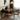 Contemporary Workstation Black Walnut Wood Desk