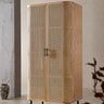 Solid rattan ash wood wardrobe, solid ash wardrobe, ash wardrobe doors - SlabstudioHongKong