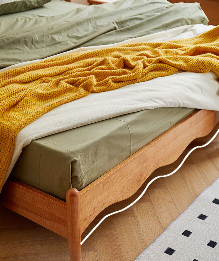 cherry wood king sleigh bed, queen bed cherry wood, cherry wood bunk beds - SlabstudioHongKong