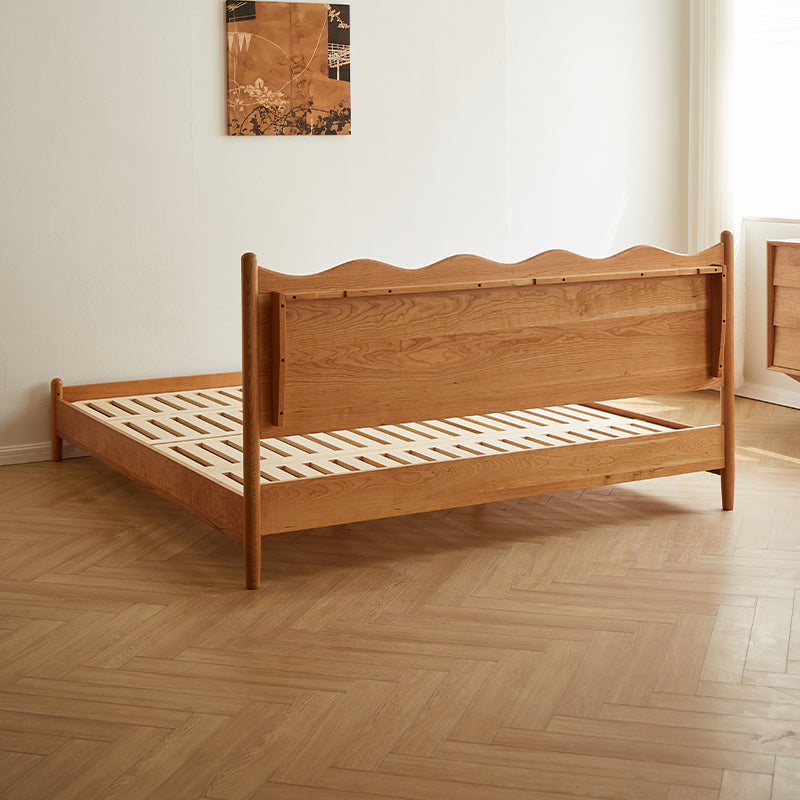 cherry wood king sleigh bed, queen bed cherry wood, cherry wood bunk beds - SlabstudioHongKong