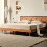 king size bed frame cherry wood, cherry wood queen bed frame - SlabstudioHongKong