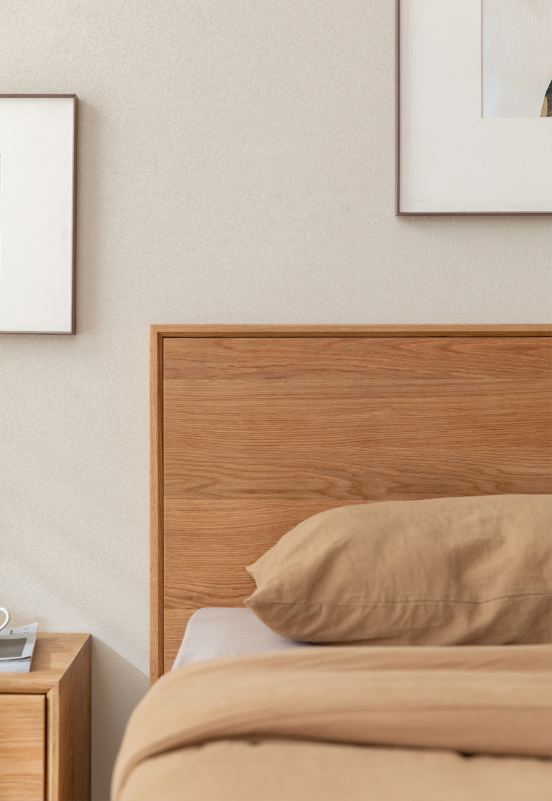 oak wood bed frame, oak wood beds - SlabstudioHongKong