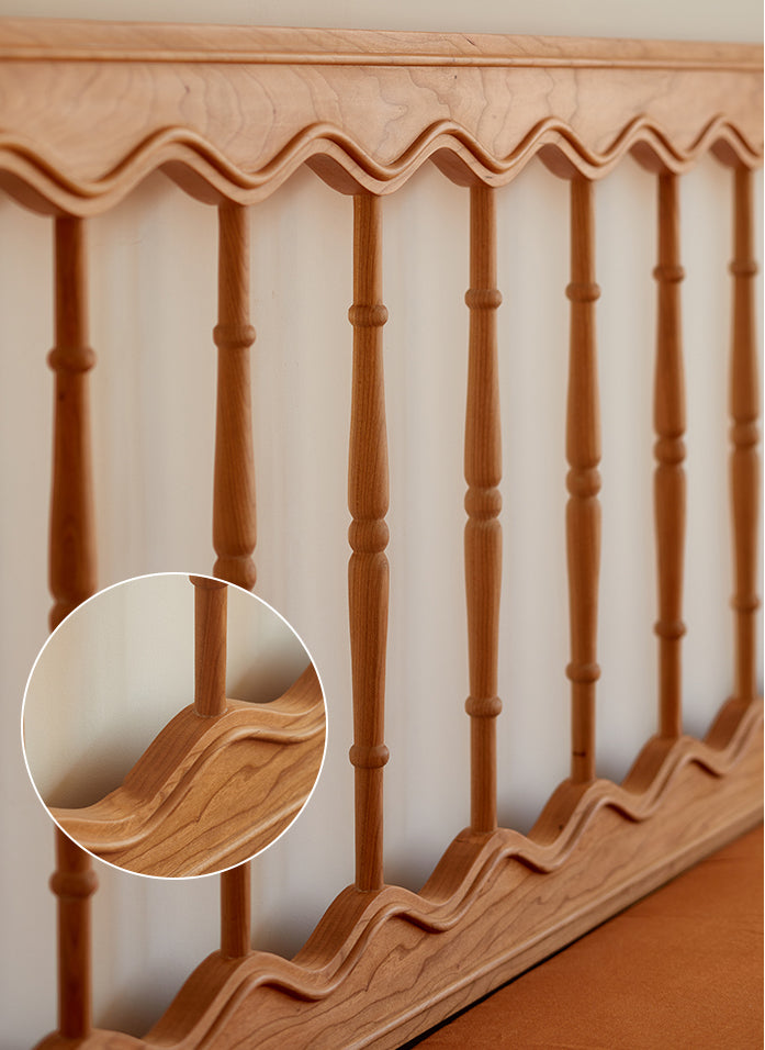 solid cherry wood king size bed, cherry wood beds, cherry wood twin bed - SlabstudioHongKong
