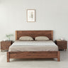 walnut bed frame double, walnut wood bed frame - SlabstudioHongKong