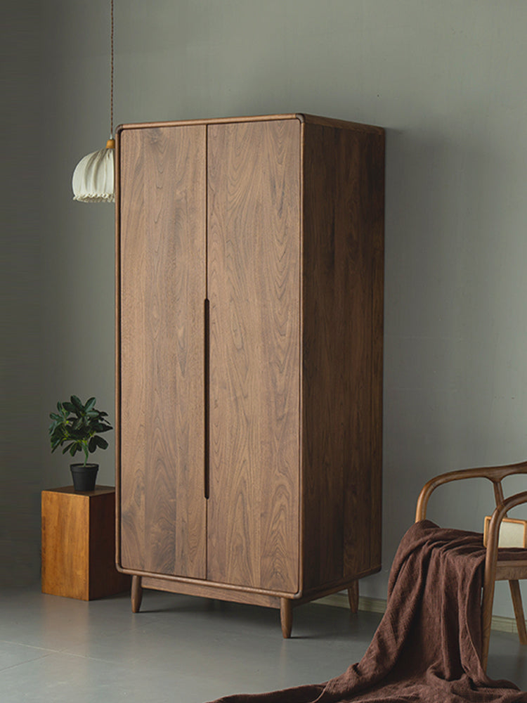 walnut armoire, walnut armoire wardrobe, solid walnut armoire - SlabstudioHongKong