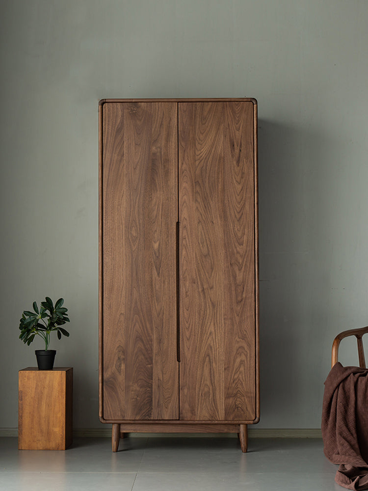 walnut armoire, walnut armoire wardrobe, solid walnut armoire - SlabstudioHongKong