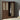 Chic Vintage Walnut Wood Wardrobe with Rattan Door