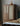 Chic Vintage Walnut Wood Wardrobe with Rattan Door