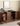 Mosaic dark glass door sideboard with solid walnut wood frame, available in six wood types, modern storage furniture.