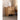 Made to order white oak wood nightstand with modern cross design, featuring clean lines and a sleek, contemporary style.