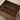 Made to order Voyage black walnut wood nightstand with glass top, featuring sleek design and natural wood grain.