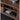 Made to order Wood Grain red brick inspired solid walnut wood TV stand with sleek design and dark walnut finish.