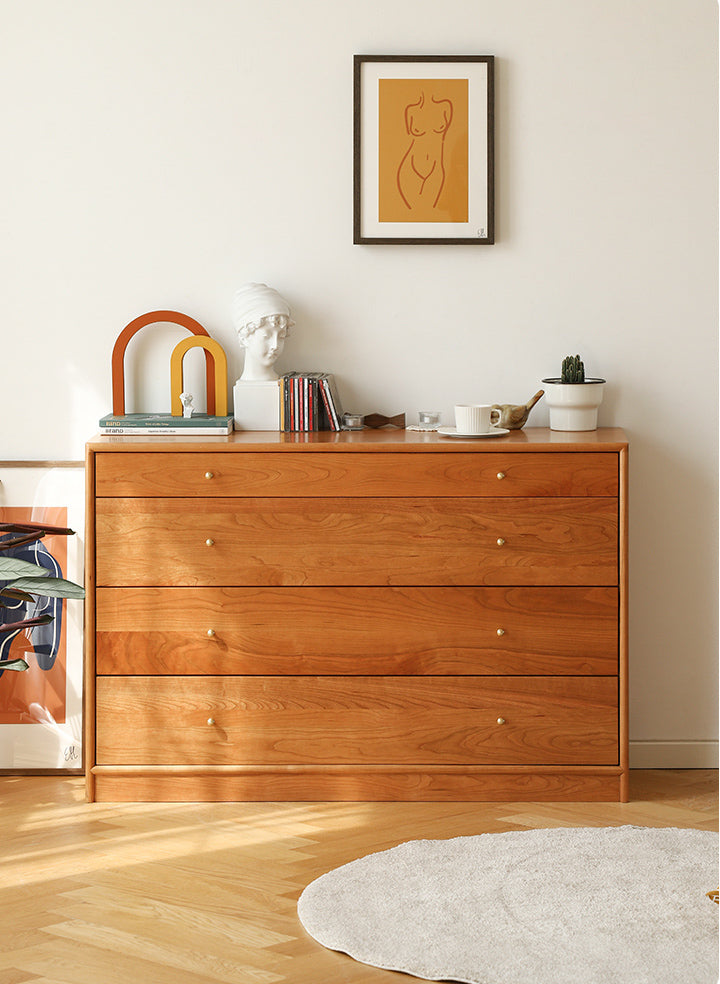 Cherry wood cabinet, high quality wood made dresser, Multi-use cabinet