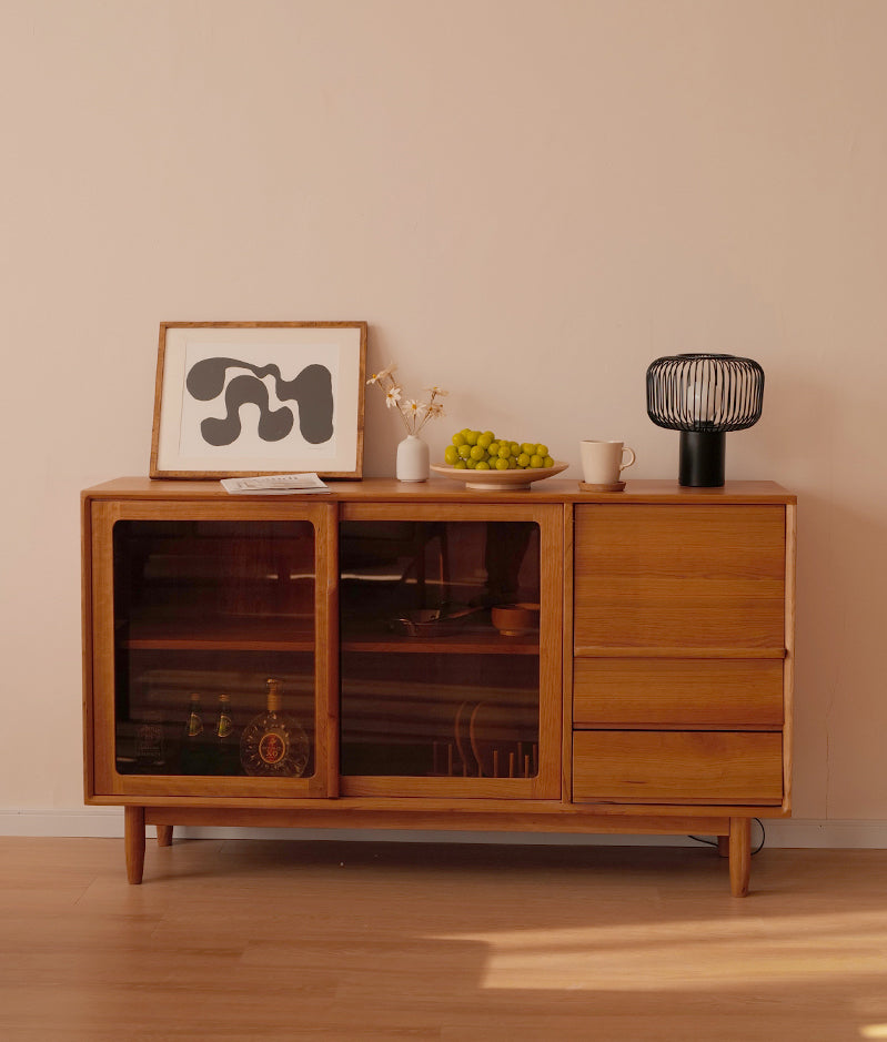 Mueble de madera de cerezo, armario de cocina de madera natural, armarios de madera maciza, armarios de madera natural