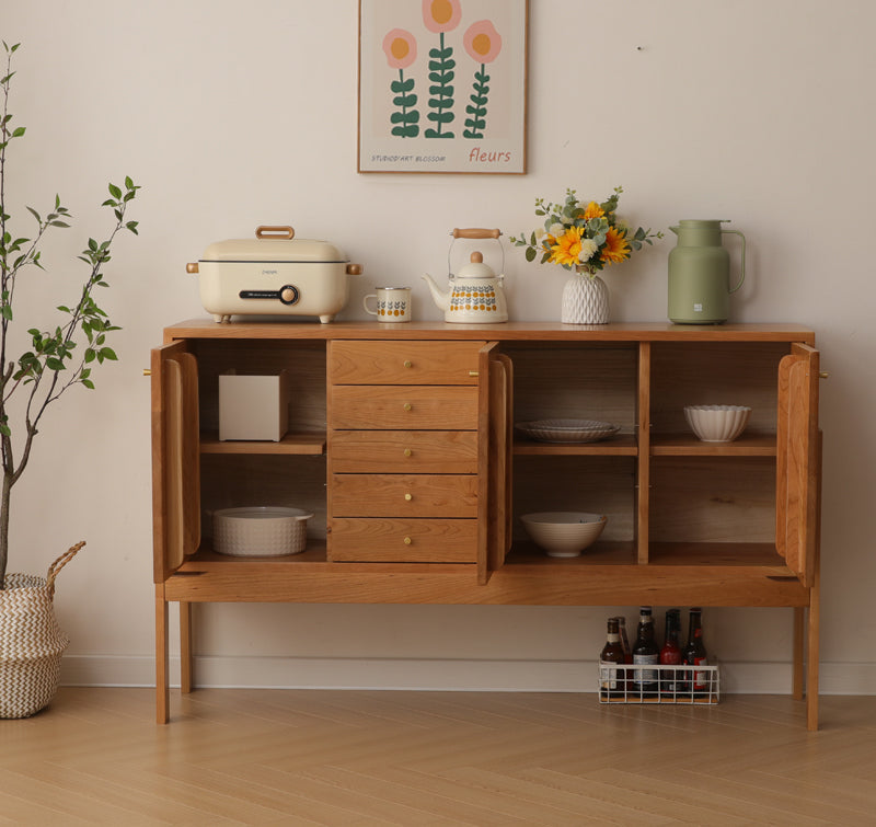 Mueble de cerezo, aparador de madera de cerezo, mueble de roble, armarios de roble modernos, armarios de roble blanco natural