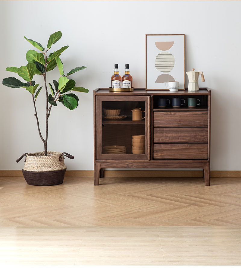 gabinete de madera de nogal, armario de madera, armario de almacenamiento de madera de alta calidad, gabinetes de nogal