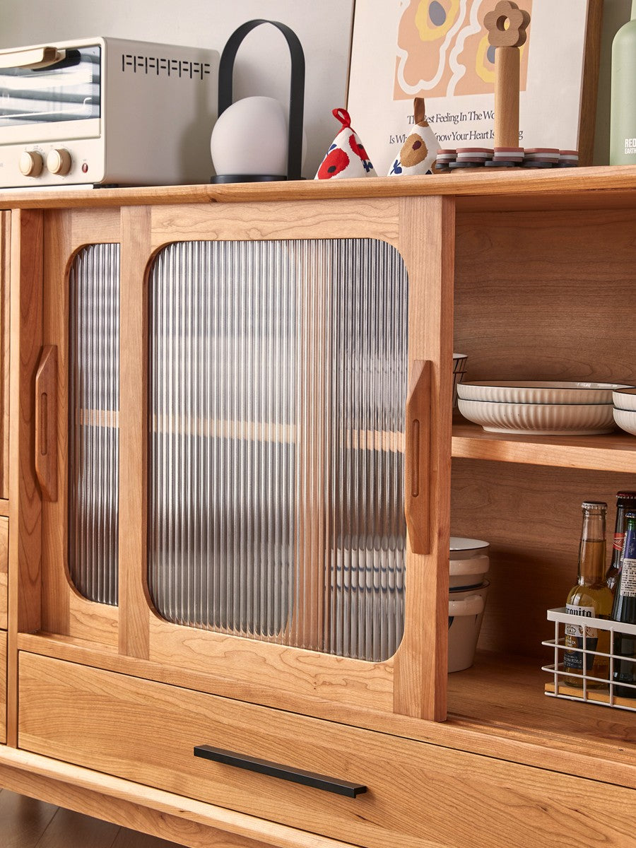 خزانة الكرز لخيارين، خزائن المطبخ خشب الكرز، خزائن المطبخ الكرز الحديثة