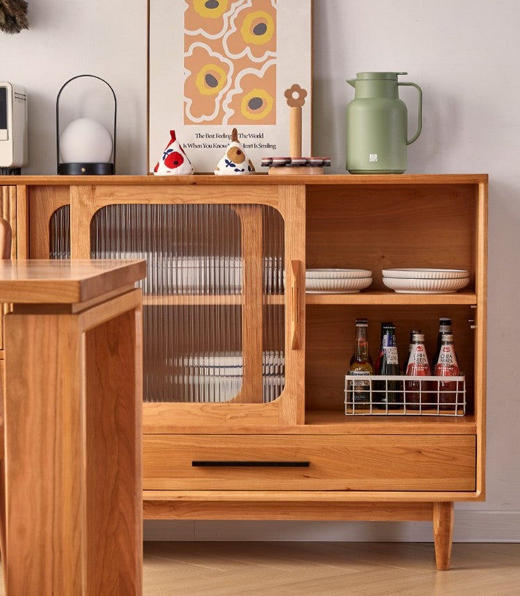 خزانة الكرز لخيارين، خزائن المطبخ خشب الكرز، خزائن المطبخ الكرز الحديثة