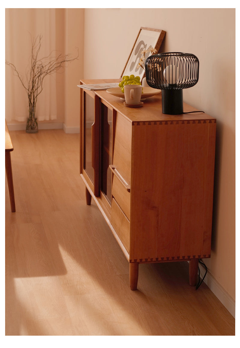 Cherry wood cabinet, natural wood kitchen cupboard, solid wood cabinets, natural wood cabinets
