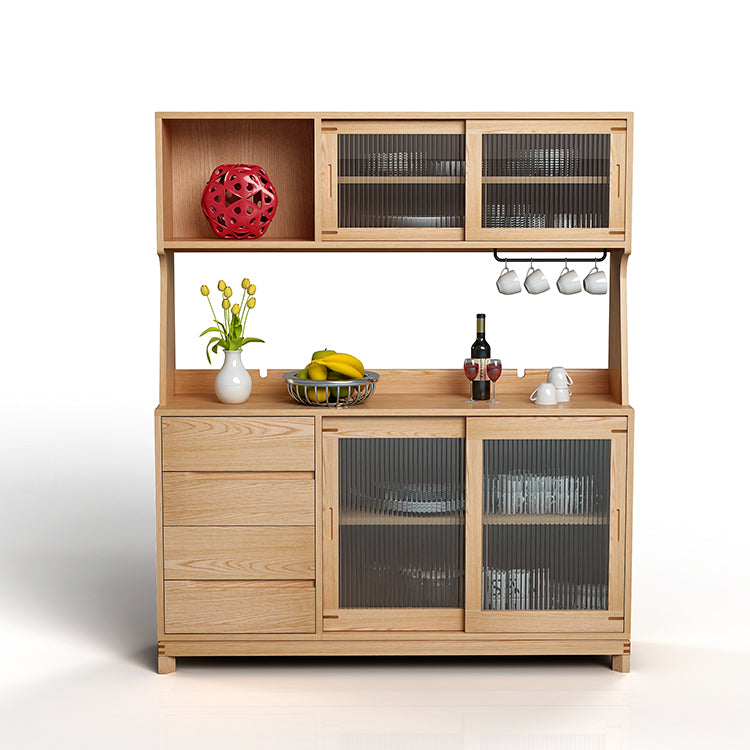 Armário de cozinha grande, armário de cozinha de madeira, armários de madeira maciça, armário artesanal