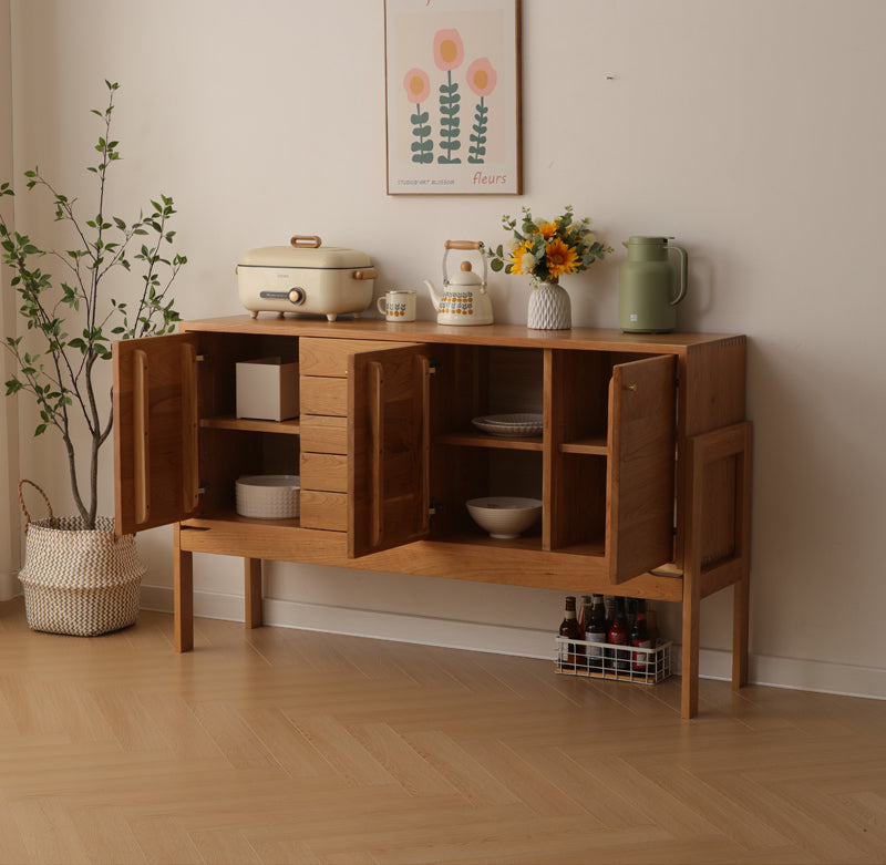 Mueble de cerezo, aparador de madera de cerezo, mueble de roble, armarios de roble modernos, armarios de roble blanco natural