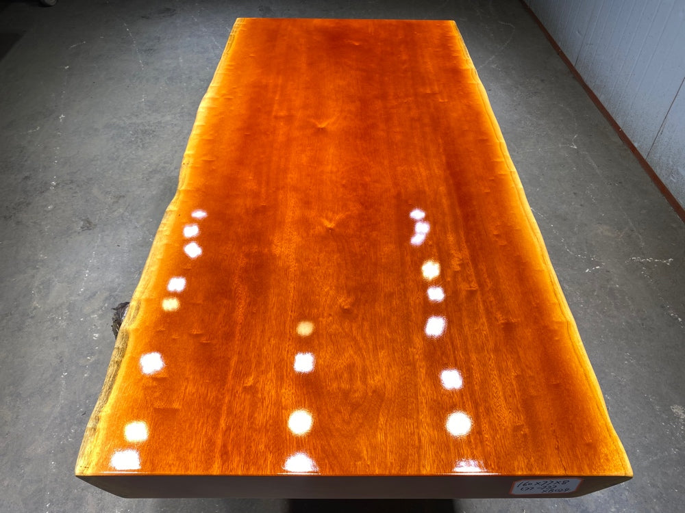 Mesa de losa de madera de Zambia, mesa de centro de losa <tc>Rhodesian Copal wood</tc>