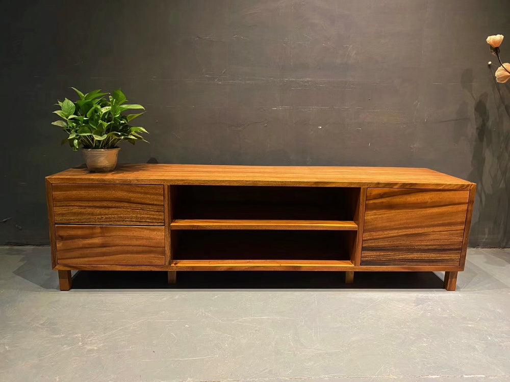Handmade walnut TV stand, can change to other color, solid wood tv stand