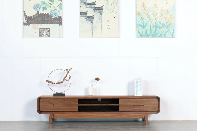 Mueble para TV de madera maciza: encanto atemporal, elegancia robusta