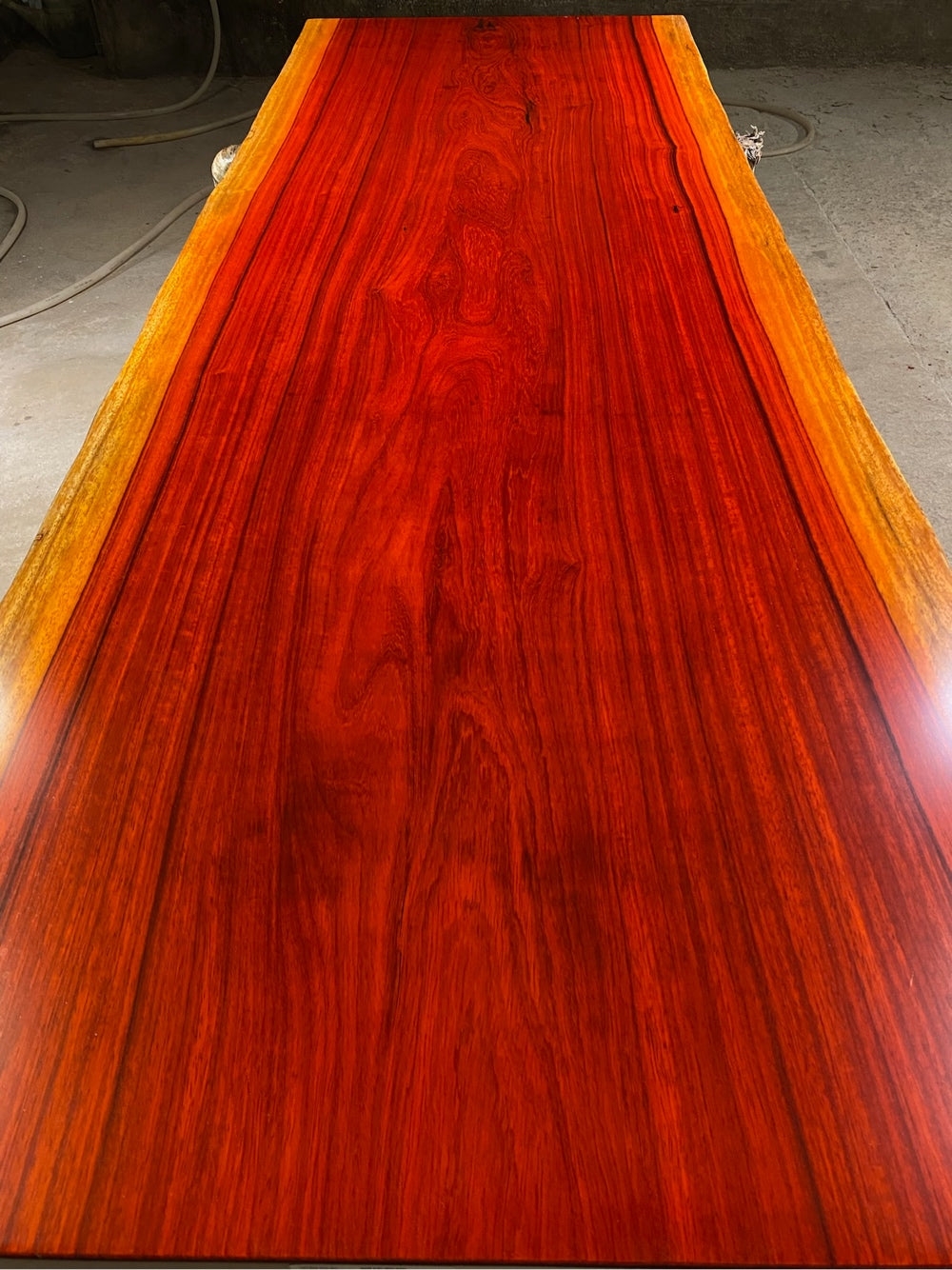 Custom Dining Natural Wooden Skrivebord, Padauk træplade, afrikansk Padauk