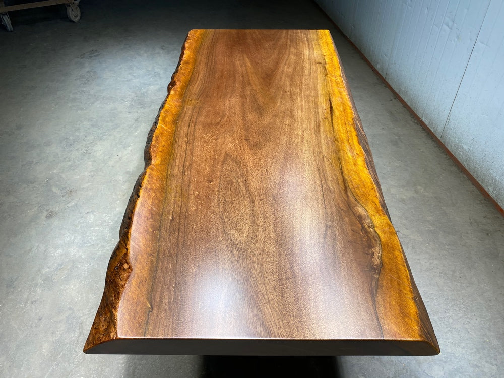Holzplattentisch, Live-Edge-Plattentisch, Marmorplatten-Tischplatte, Baumplattentisch