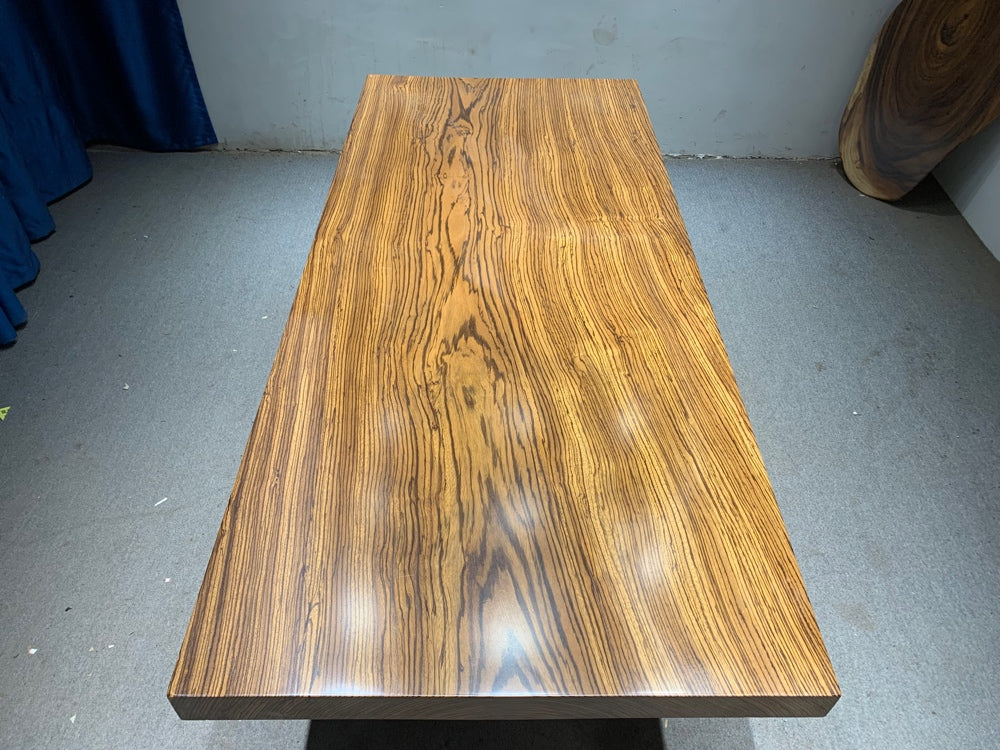 <tc>Zingana wood</tc> mesas de losa, mesa de comedor de losa de madera