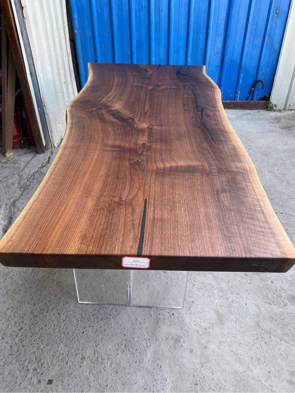 Plack Wood Table, Live Edge Kitchen Table, Black Walnut Plack
