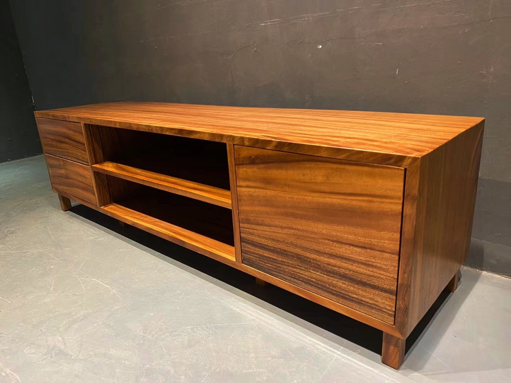 Handmade walnut TV stand, can change to other color, solid wood tv stand