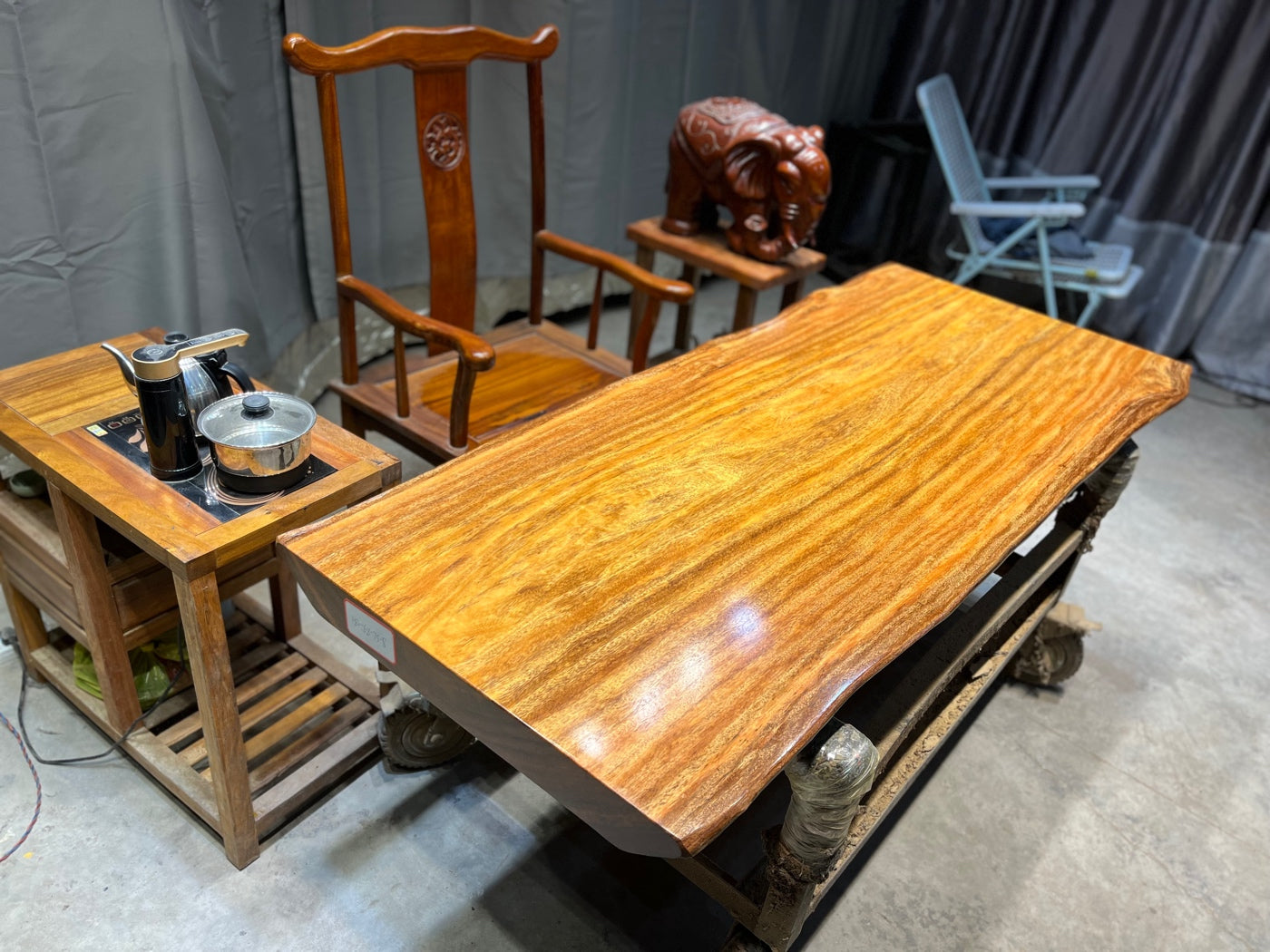 Tali wood slab,  wood coffee table, slab wood coffee table