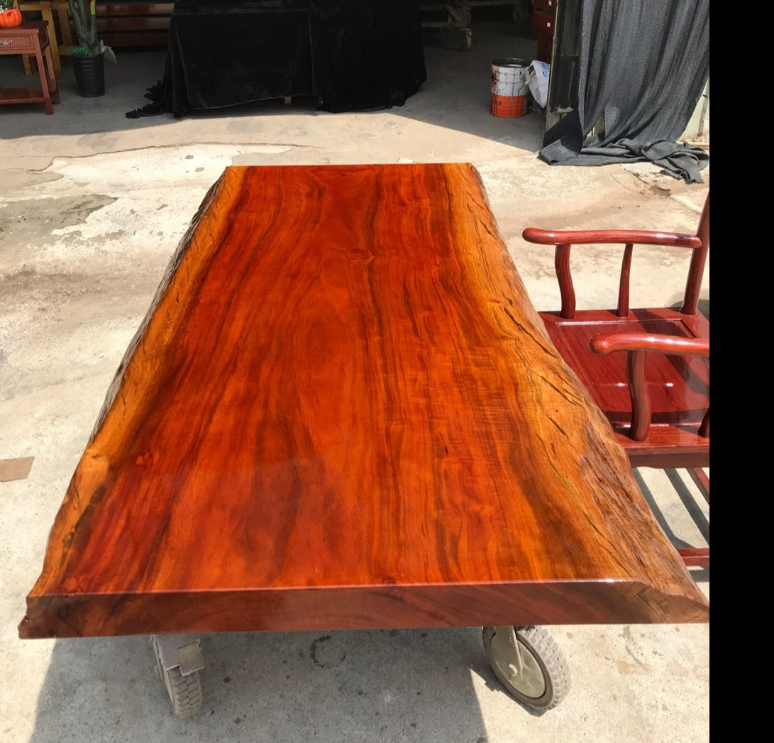 wood slabs for table tops uk, Rhodesian Copal wood slab dining table, wood slab table top