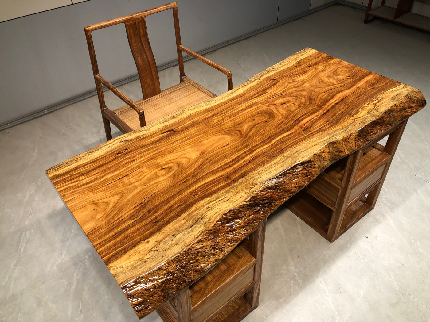 slab dining table, Western Africa wood slab, wooden slab