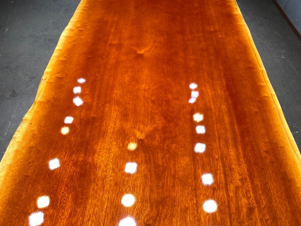 Tampo de mesa em laje de madeira da Zâmbia, <tc>Rhodesian Copal wood</tc> mesa de centro em laje